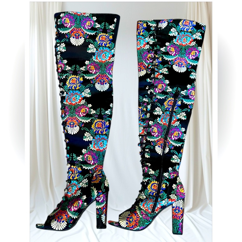 New over the knee peep toe boots